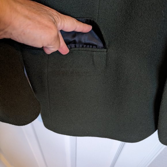 100% CAMEL HAIR | Vintage Pierre Cardin Sports Coat | 46L | HUNTER GREEN | EVC - Picture 5 of 13